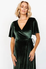 Fabric Swatch - Katelyn Velvet | Deep Green