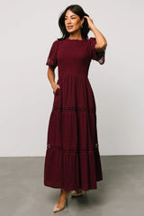 Loveland Geo Lace Maxi Dress | Mulberry