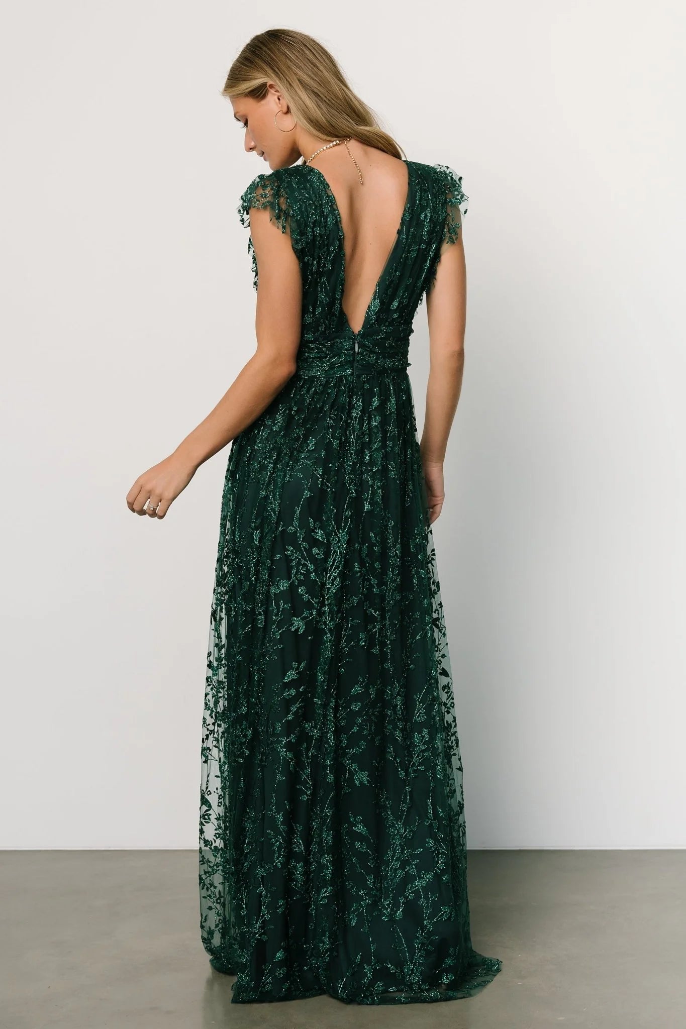 Arlene Shimmer Gown | Emerald