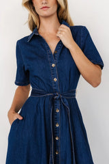 Janelle Midi Dress | Denim Blue