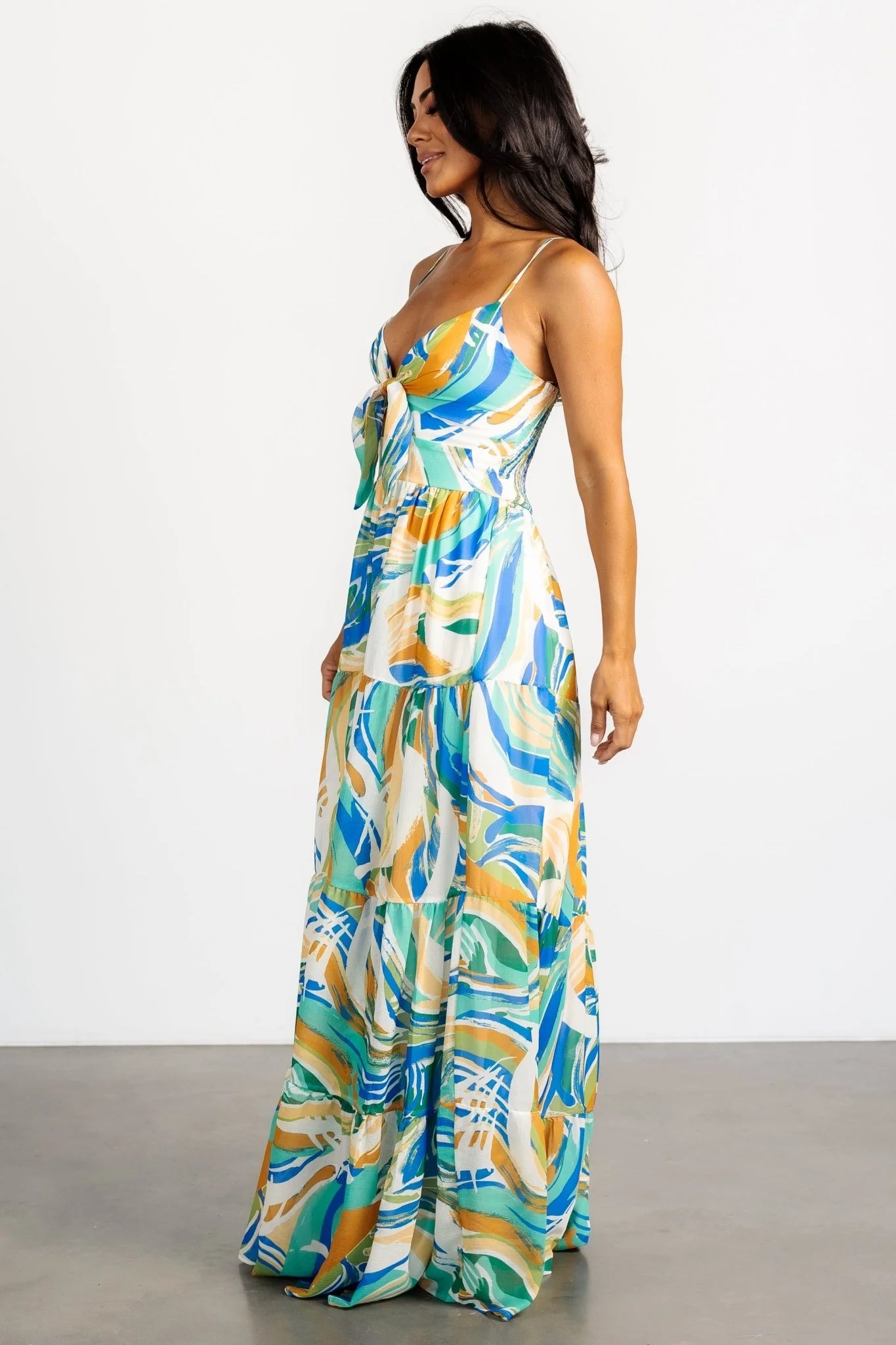 Alexis Maxi Dress | Blue Multi Print