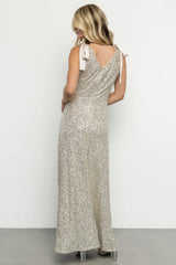 Saya Sequin Maxi Dress | Champagne