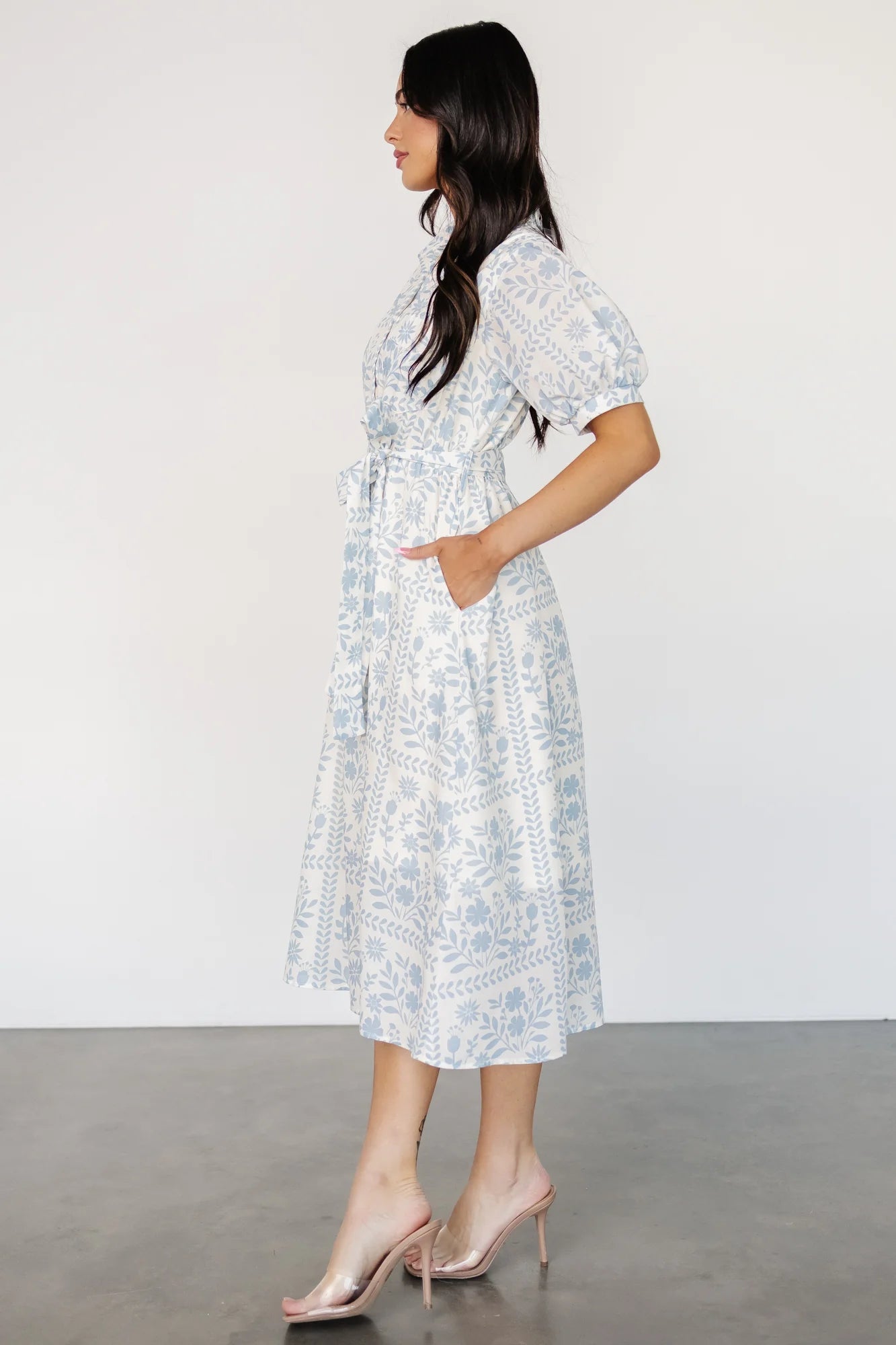 Jamila Midi Dress | Light Blue Floral