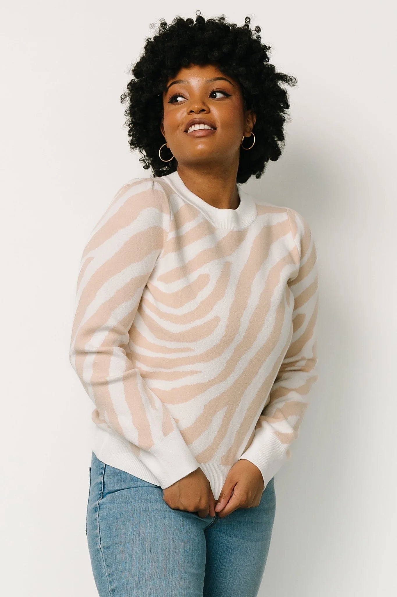 Carter Sweater | Oatmeal Print
