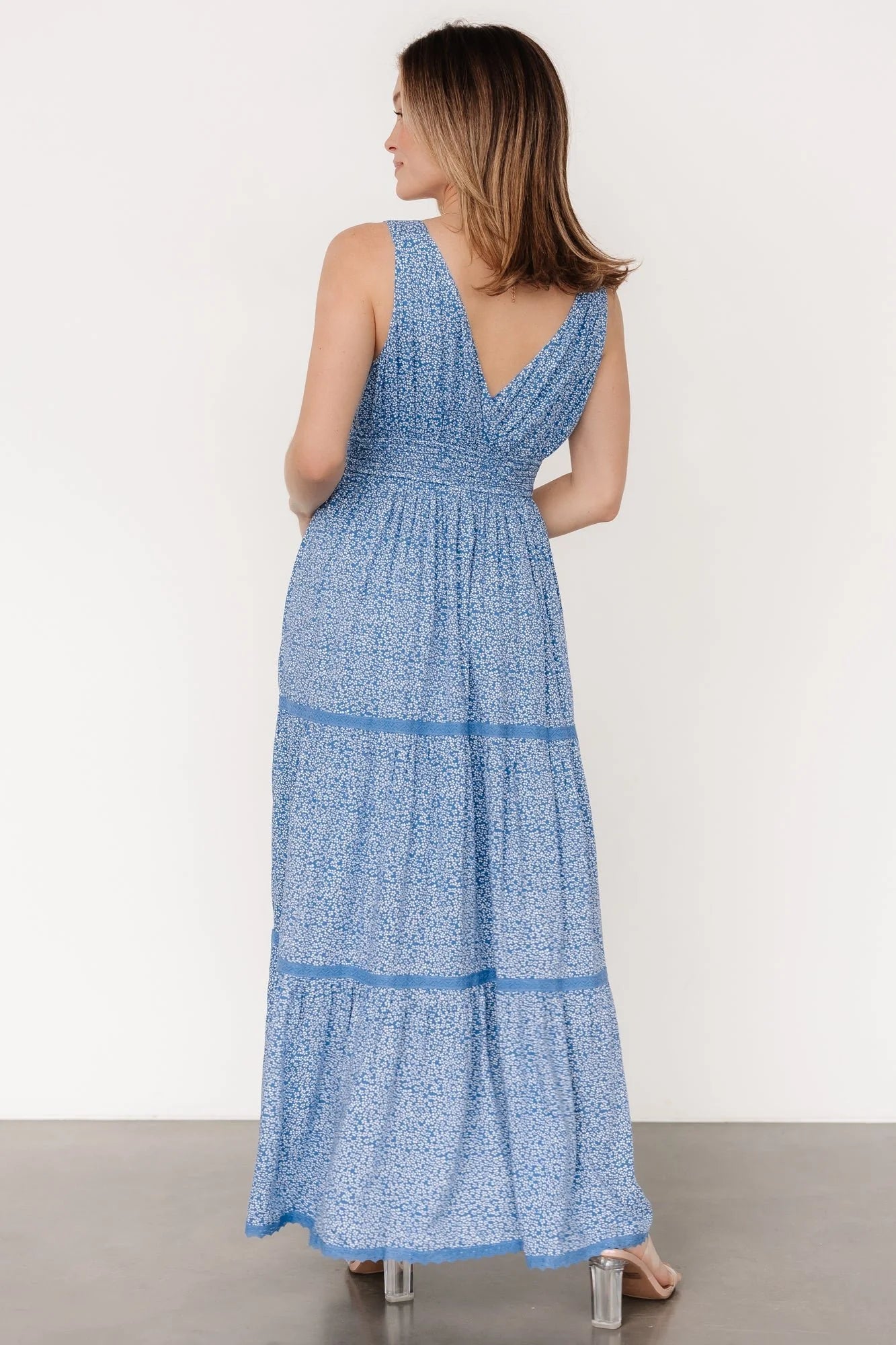 Lauren Maxi Dress | Blue Floral