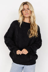 Lukas Cable Knit Sweater | Black