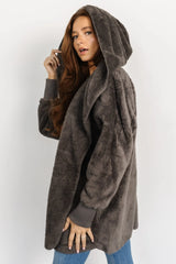 Melrose Teddy Jacket | Dark Gray