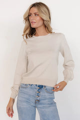 Benson Shimmer Sweater Top | Natural