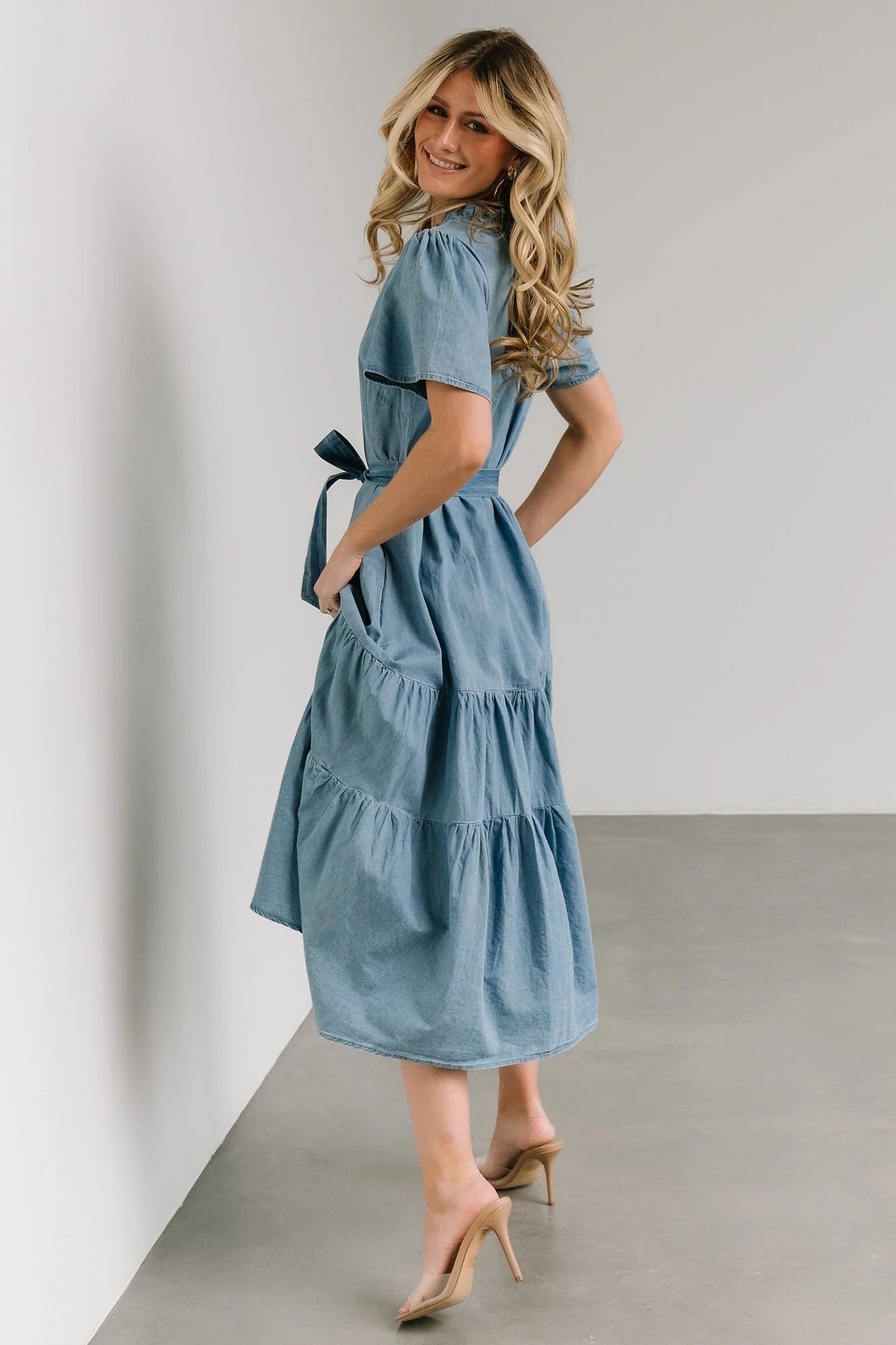 Lisa Midi Dress | Chambray