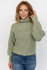 Frannie Knit Turtleneck Sweater | Olive