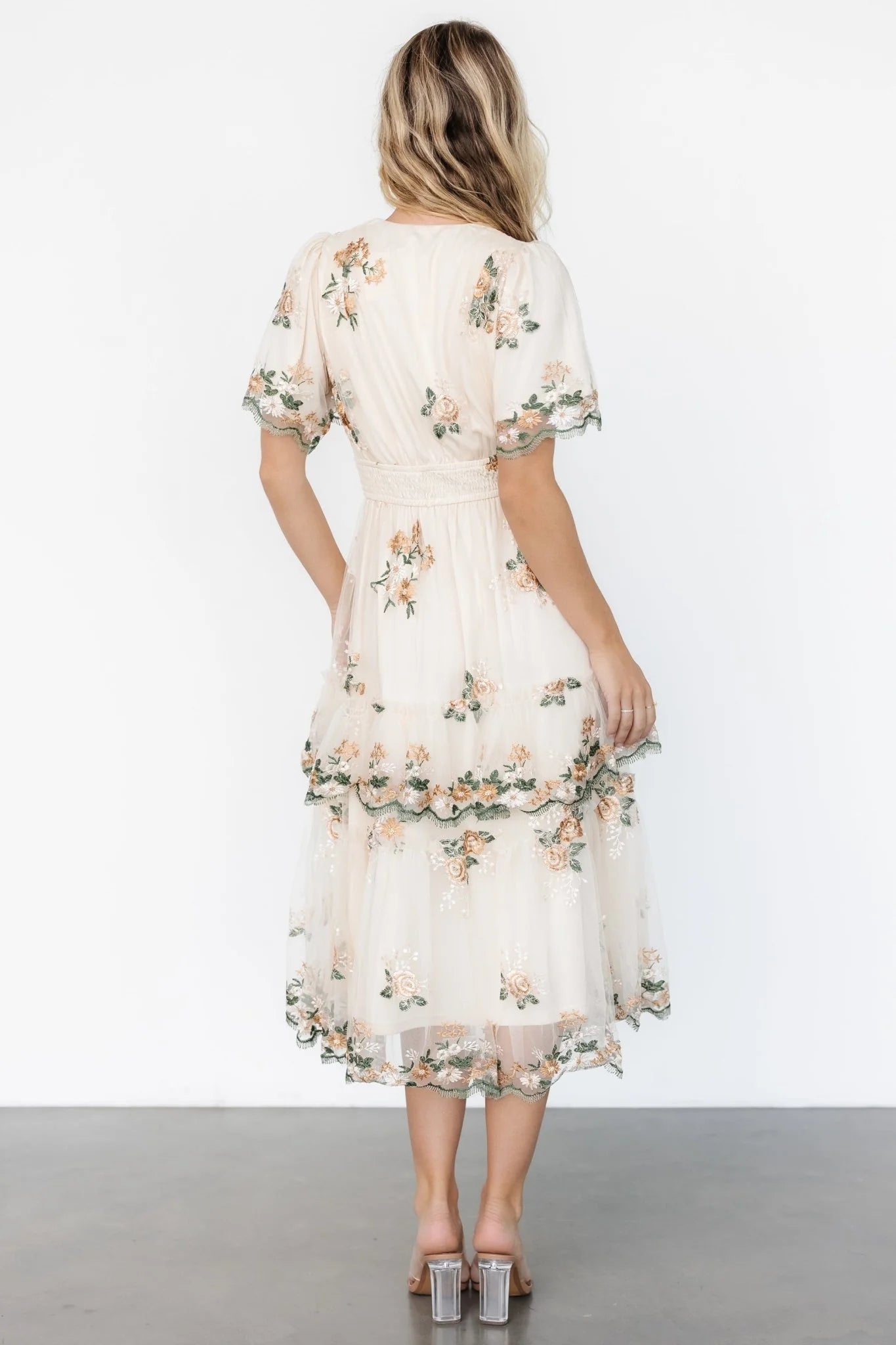 Cynthia Midi Dress | Cream Floral