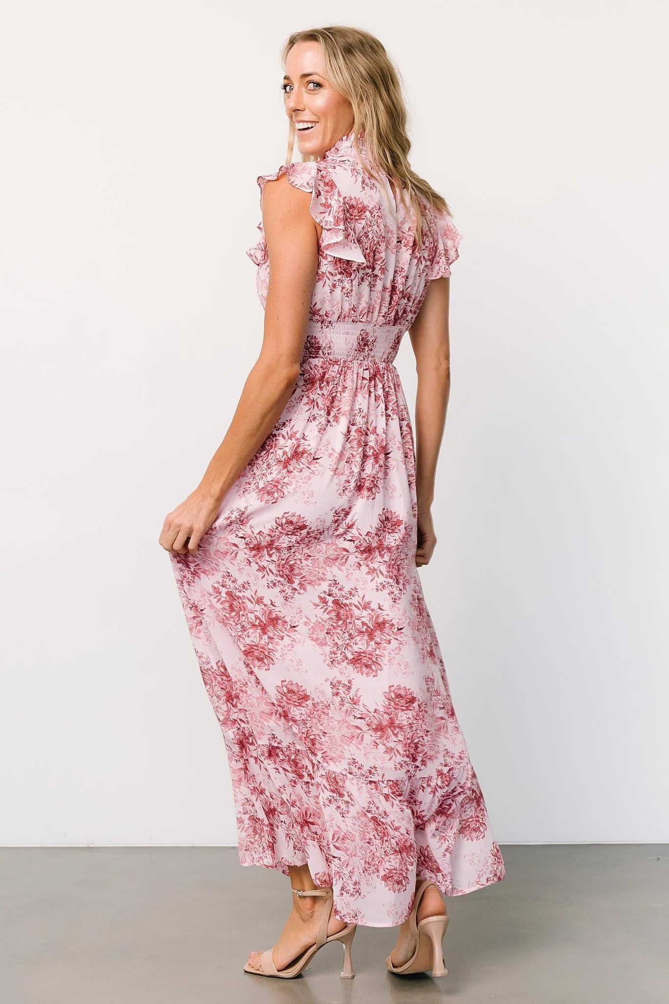 Kearny Ruffle Maxi Dress | Pink Floral