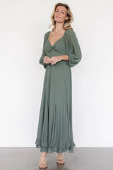 Estefania Maxi Dress | Dark Sage