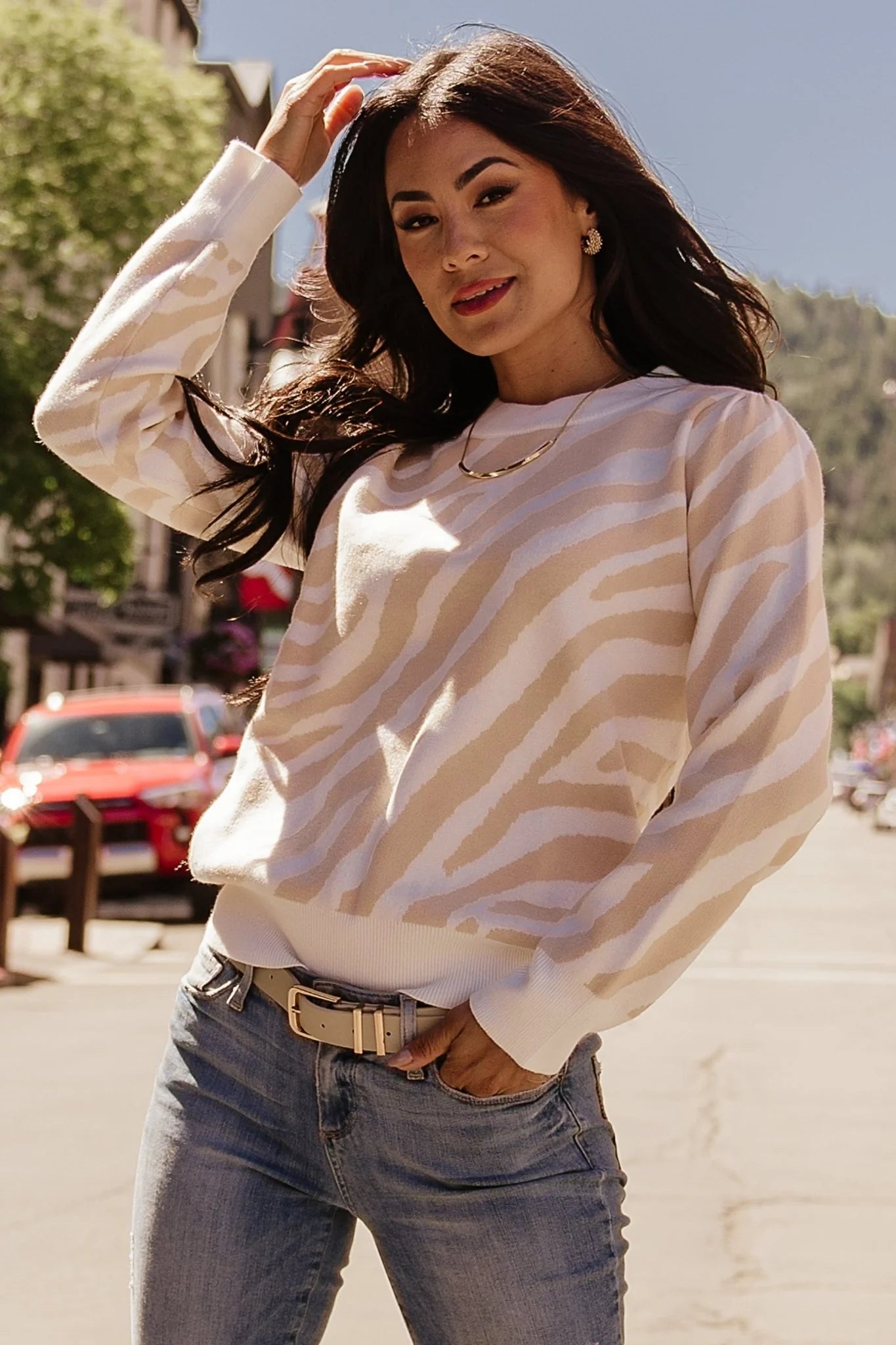 Carter Sweater | Oatmeal Print