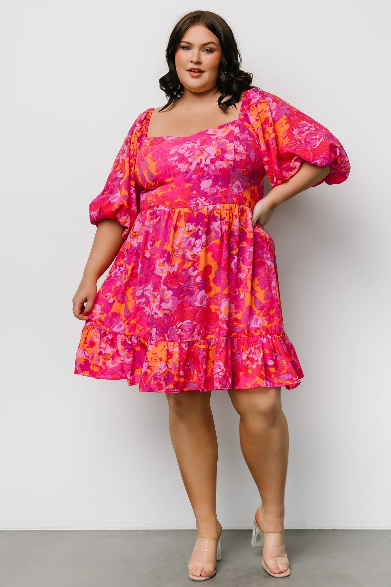Levy Sweetheart Mini Dress | Fuchsia Multi