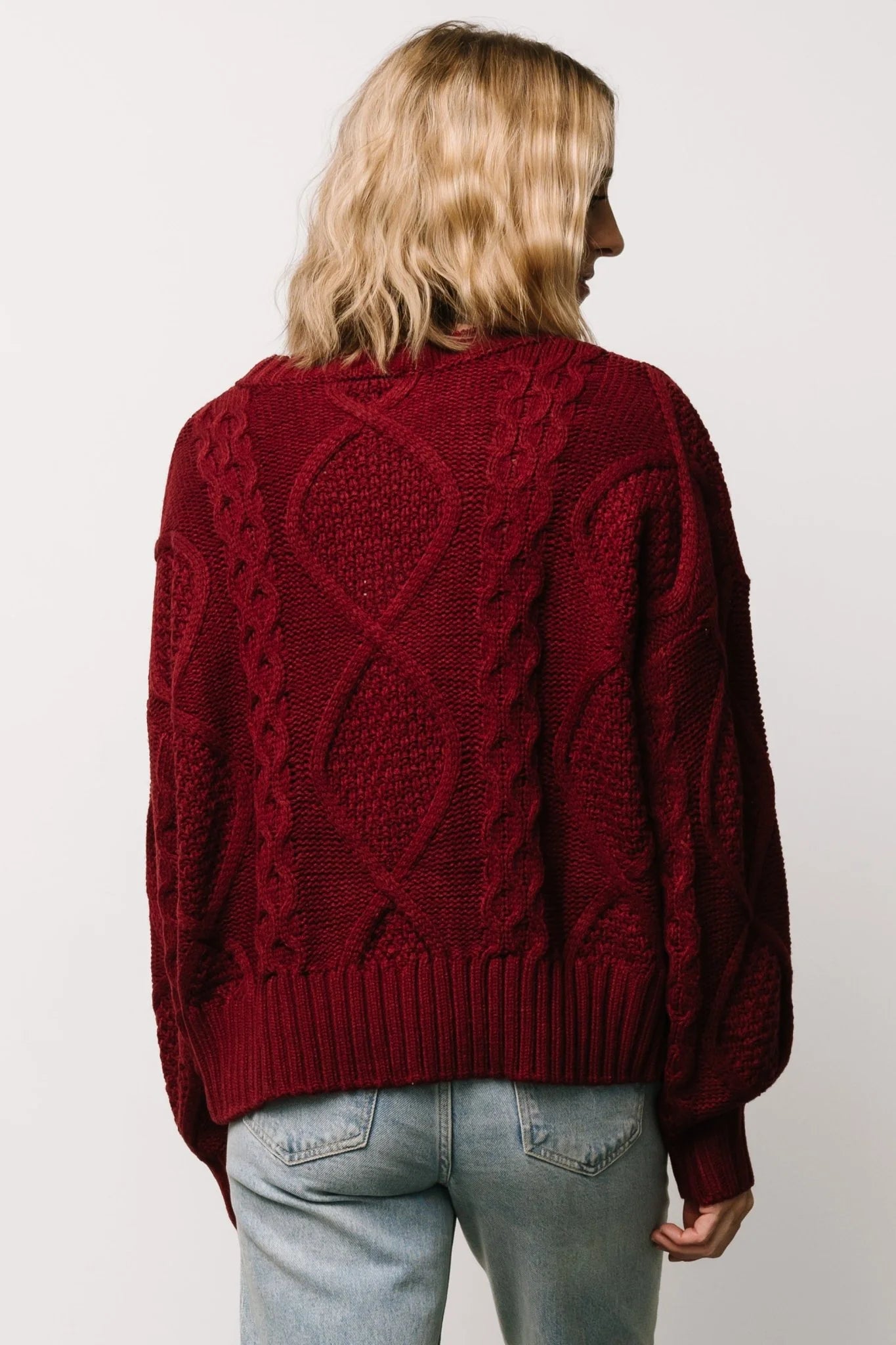 Anthony Knit Sweater | Wine