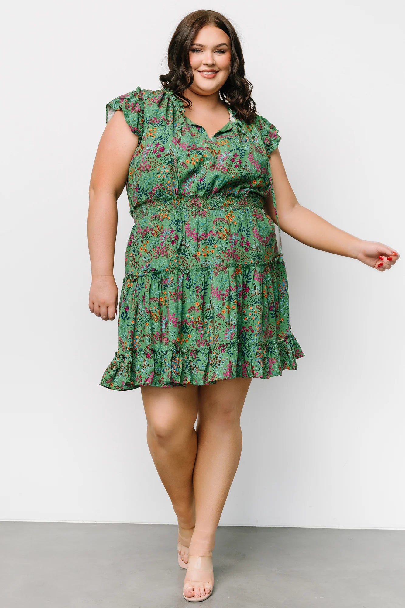 Rio Short Dress | Green Multi