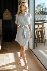 Nautical Shirt Dress | Blue Stripe