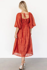 Brynn Midi Dress | Rust