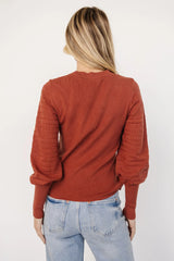 Jens Sweater Top | Brick