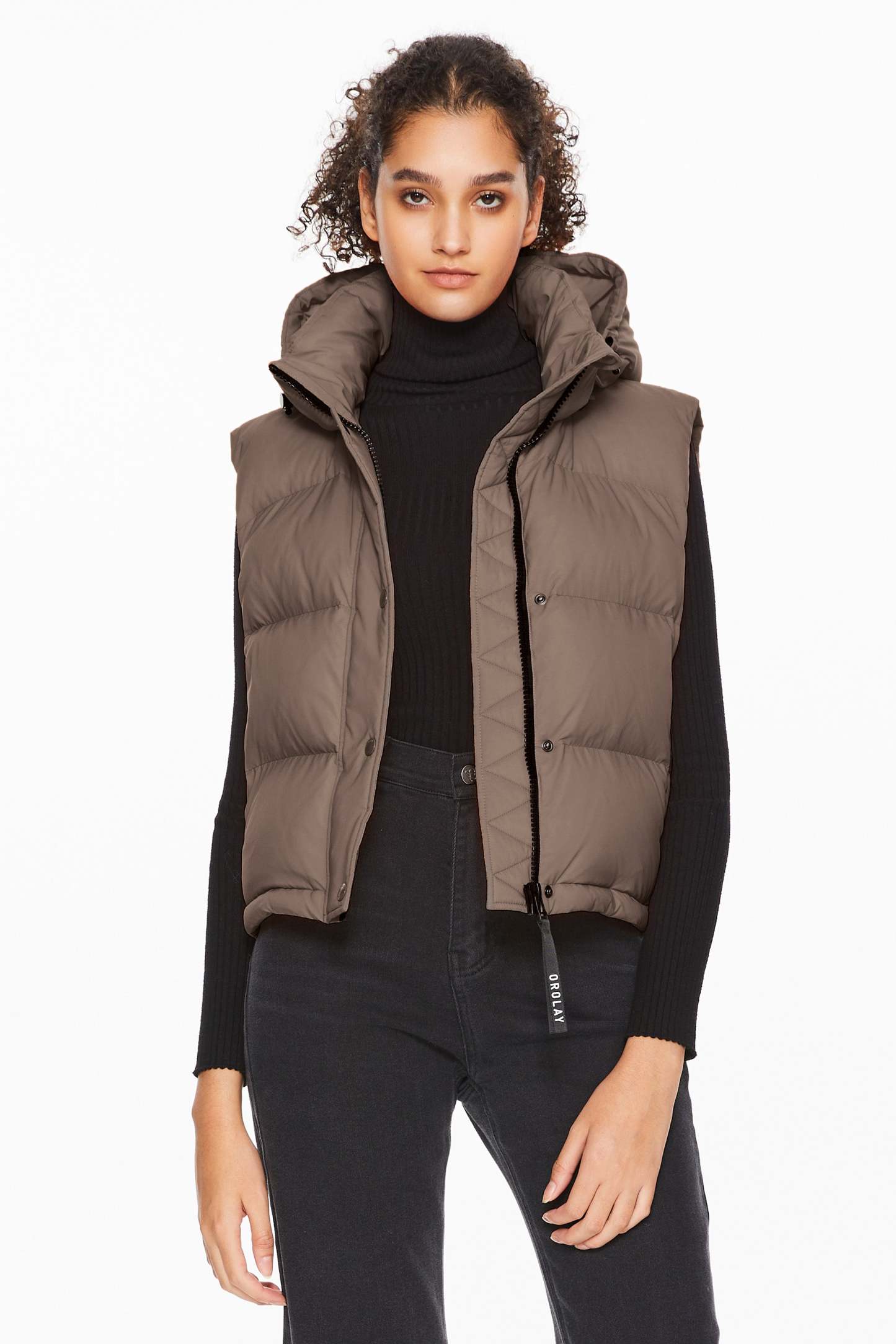 Aurora Hooded Down Puffer Vest