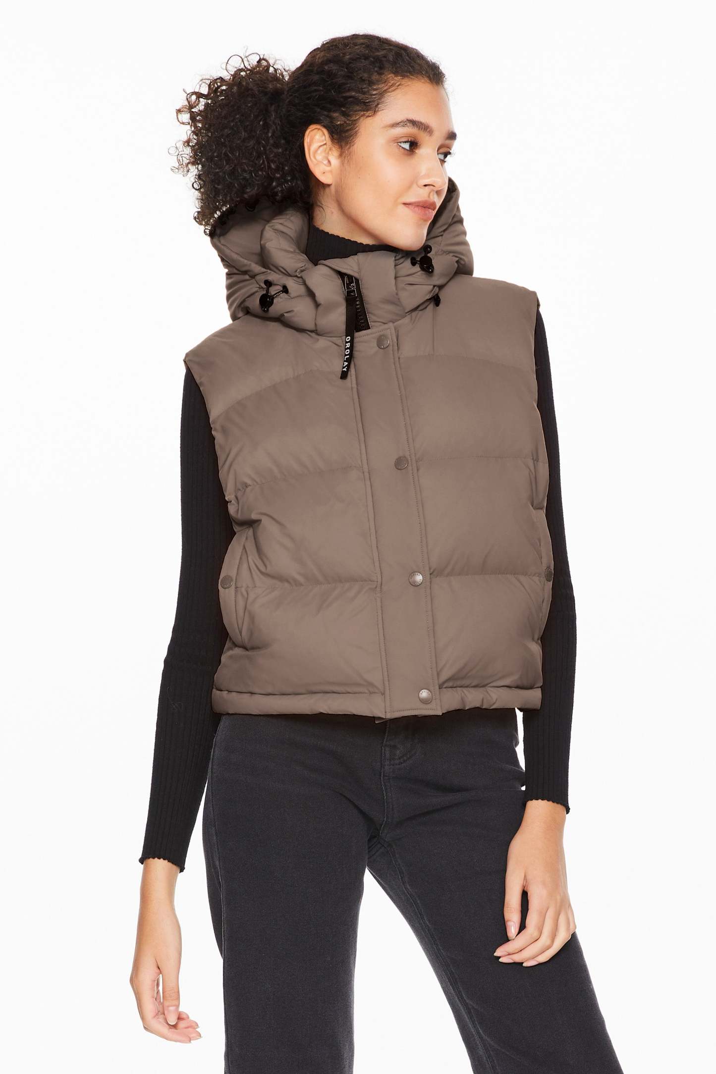Aurora Hooded Down Puffer Vest