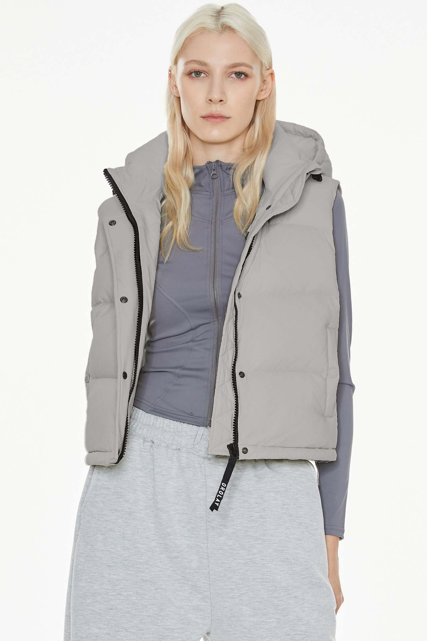 Aurora Hooded Down Puffer Vest
