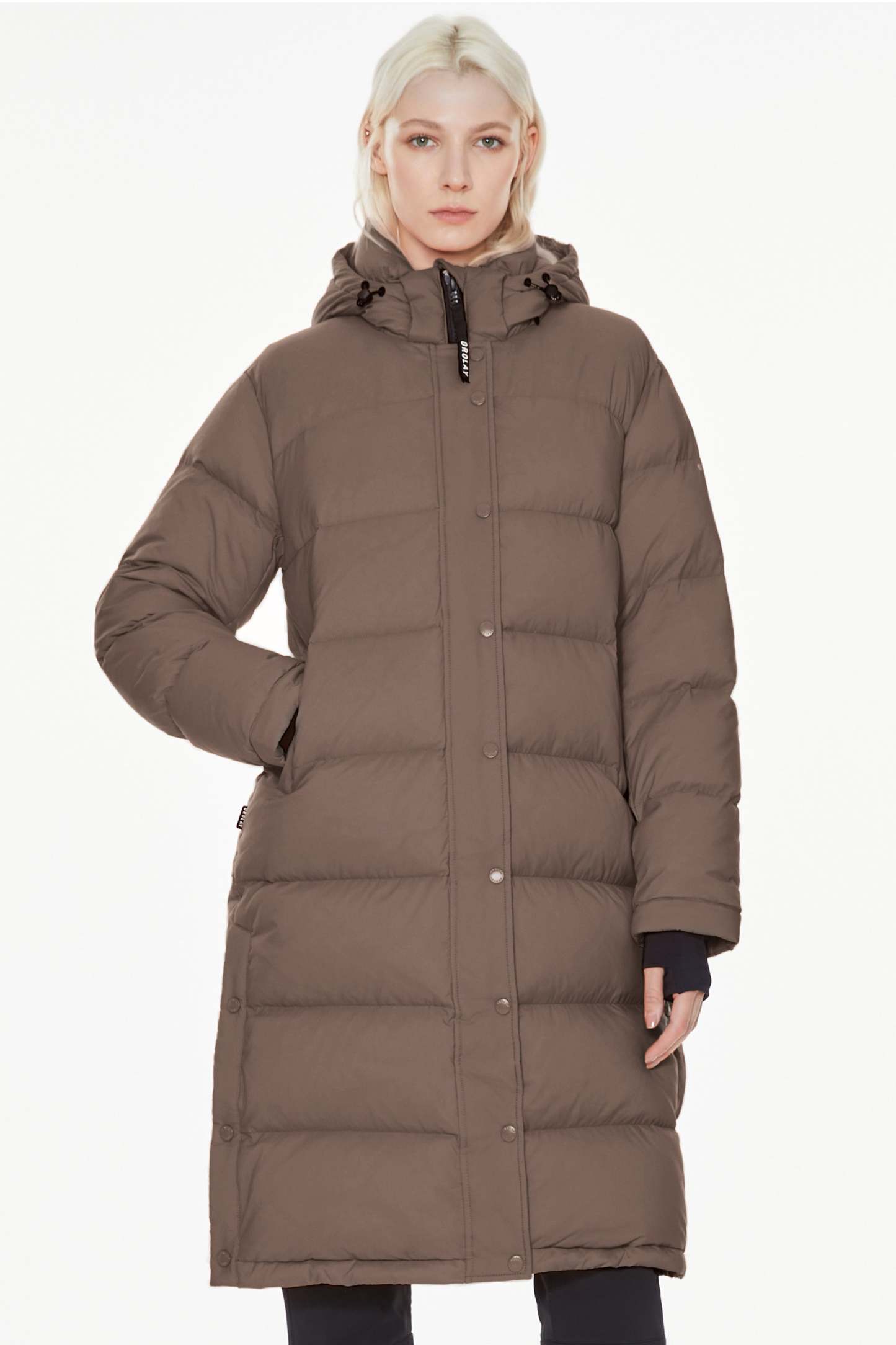 Aurora Long Detachable Hooded Down Jacket