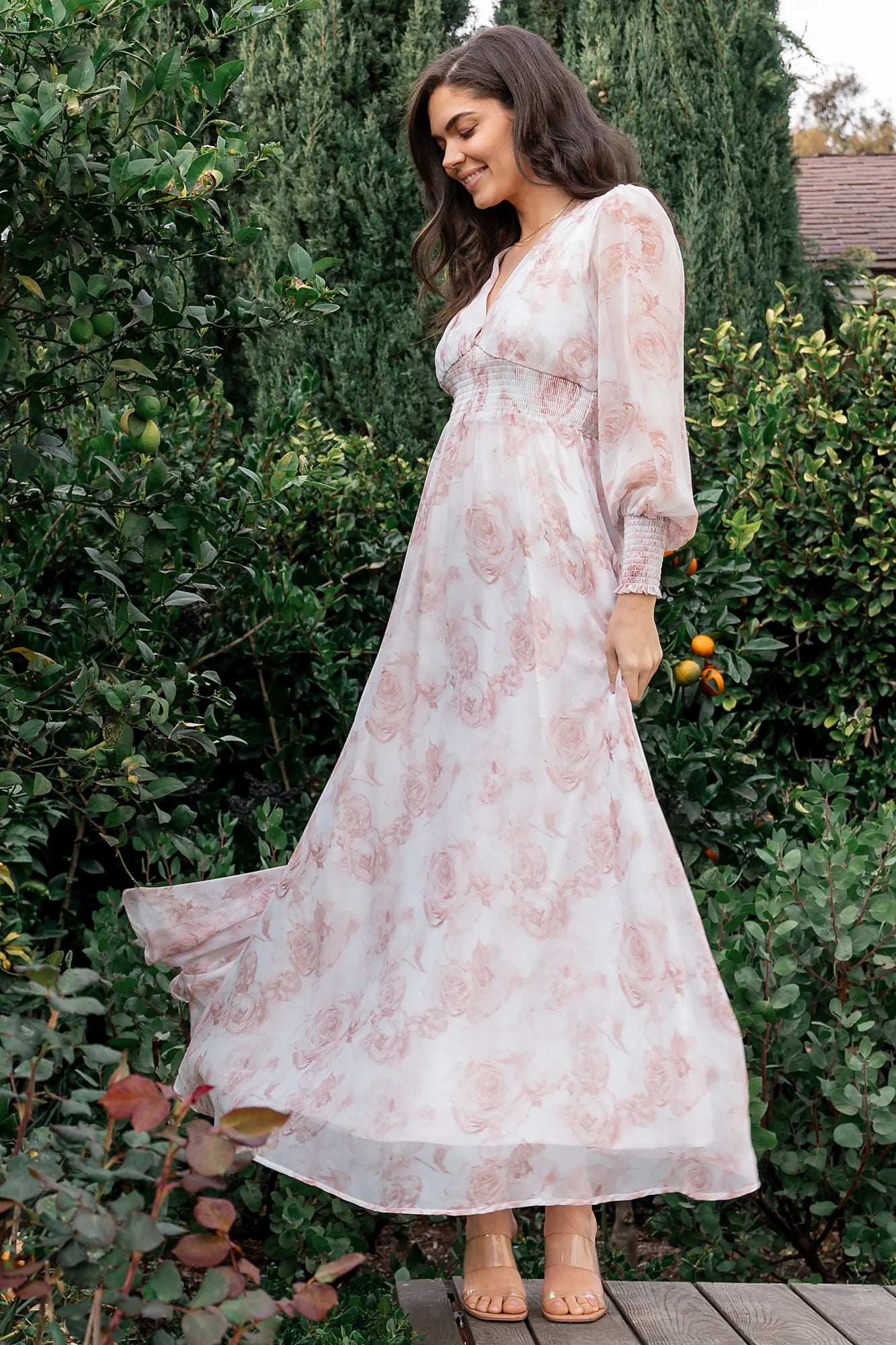 Olivia Maxi Dress | Pink Floral