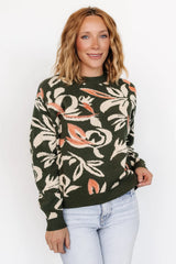 Aiden Sweater | Green Print