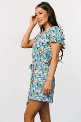 Daytona Romper | Blue + Green Multi