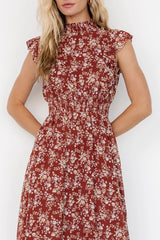 Kearny Ruffle Maxi Dress | Rust Print