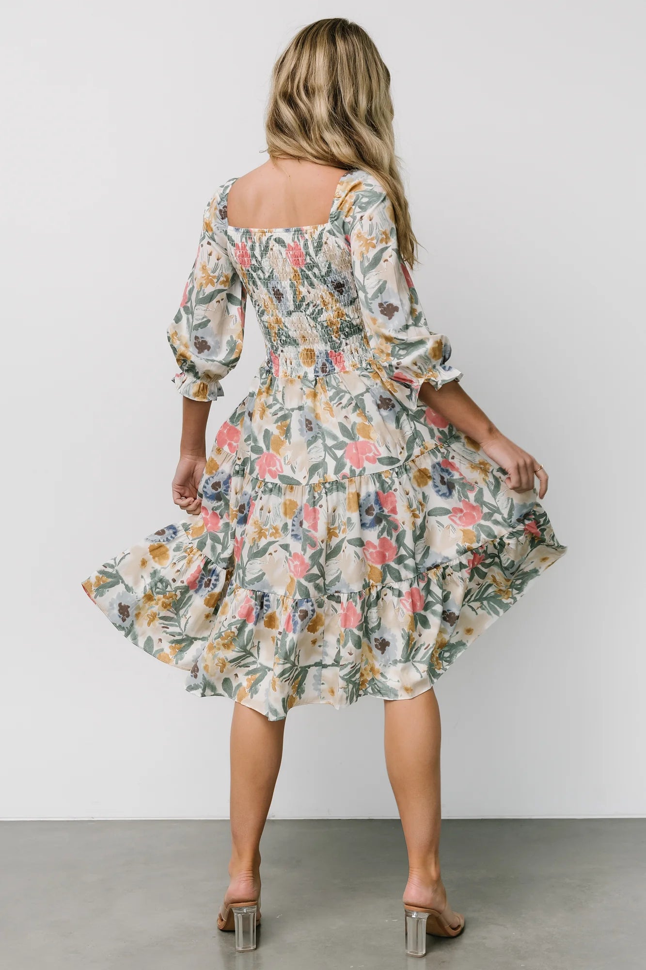 Marta Smocked Midi Dress | Multi Floral