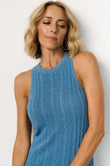 Nalani Knit Tank Dress | Blue
