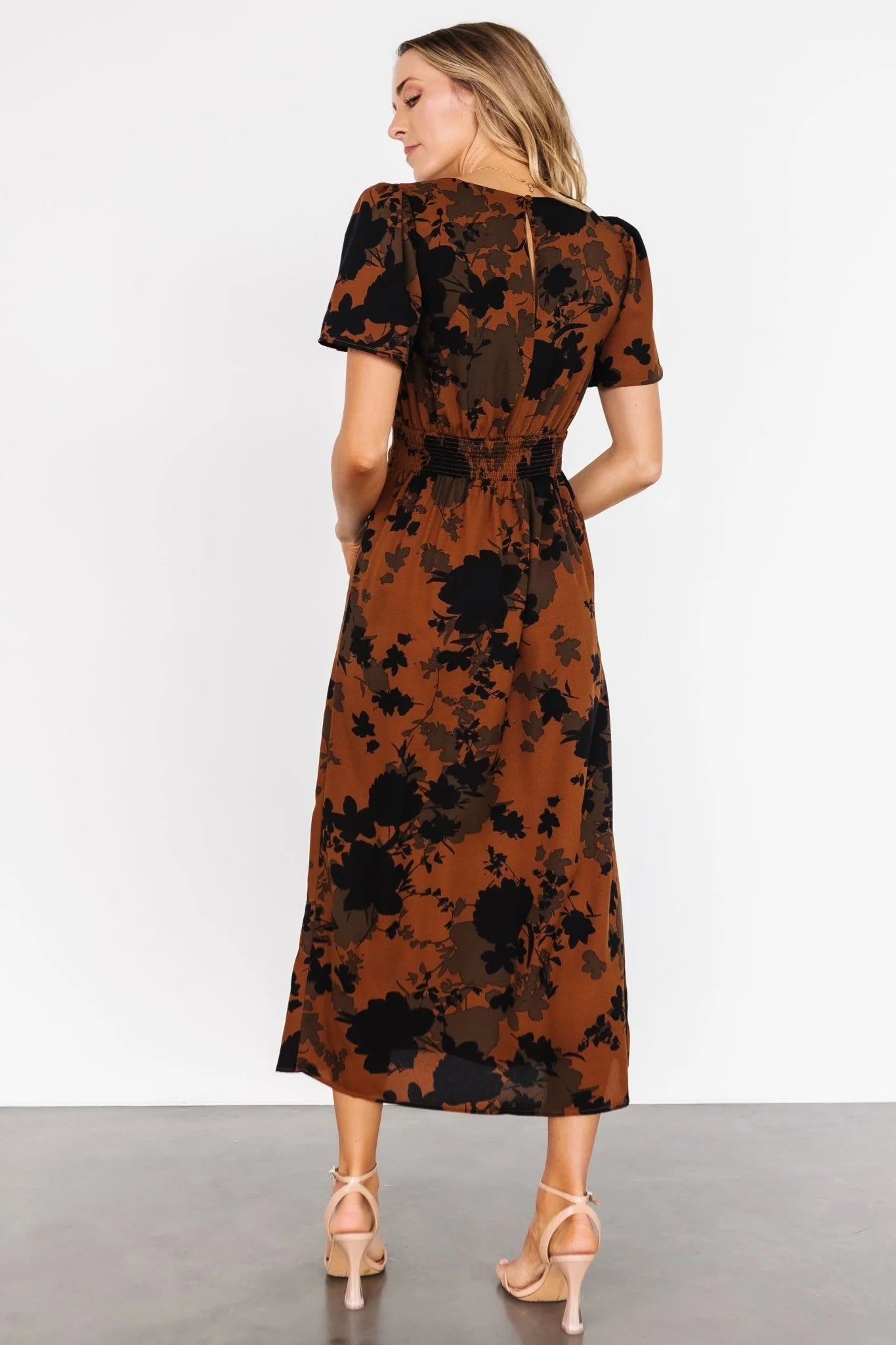 Lenni Midi Dress | Espresso Print