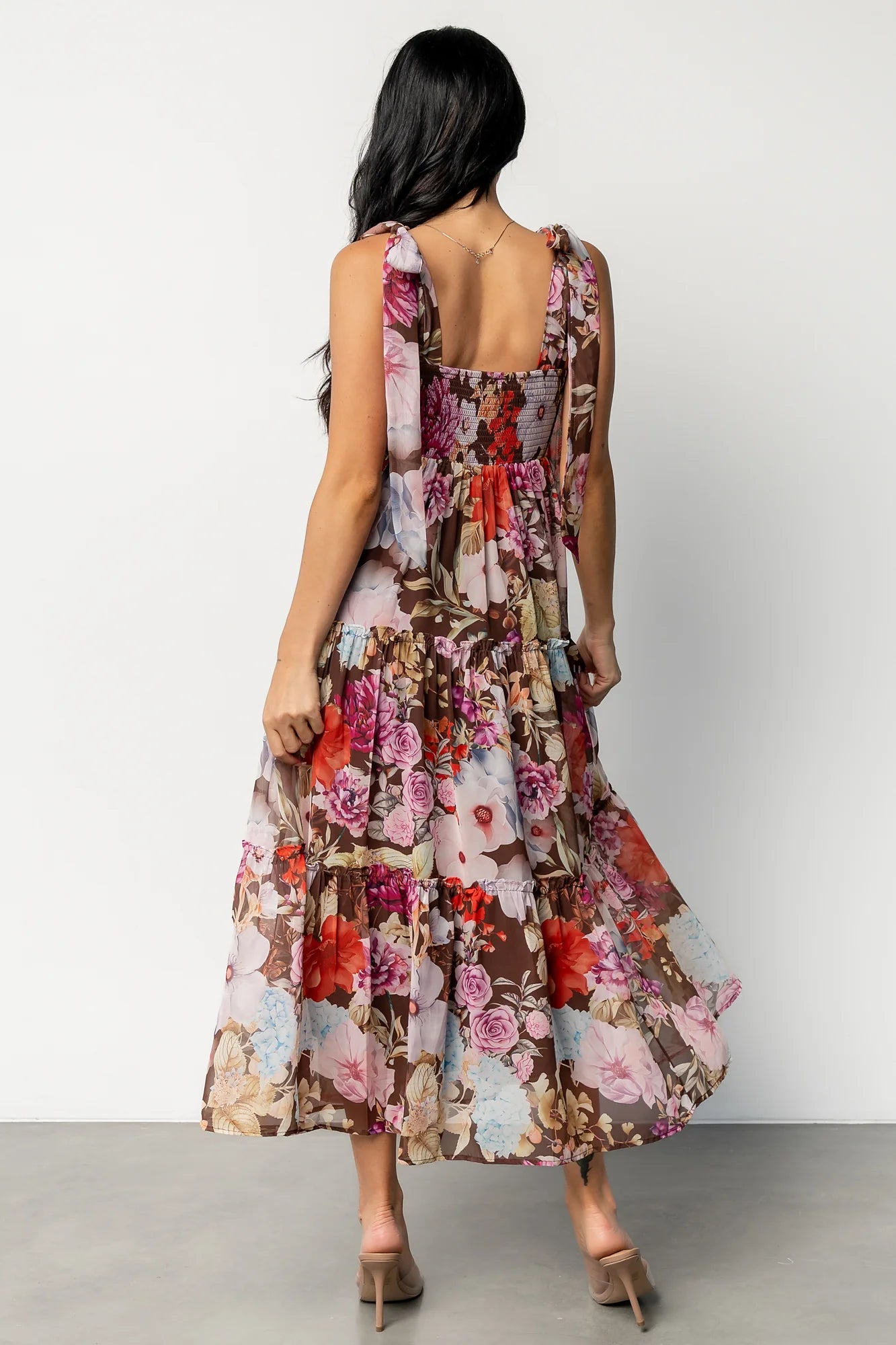 Anita Maxi Dress | Brown Multi Floral