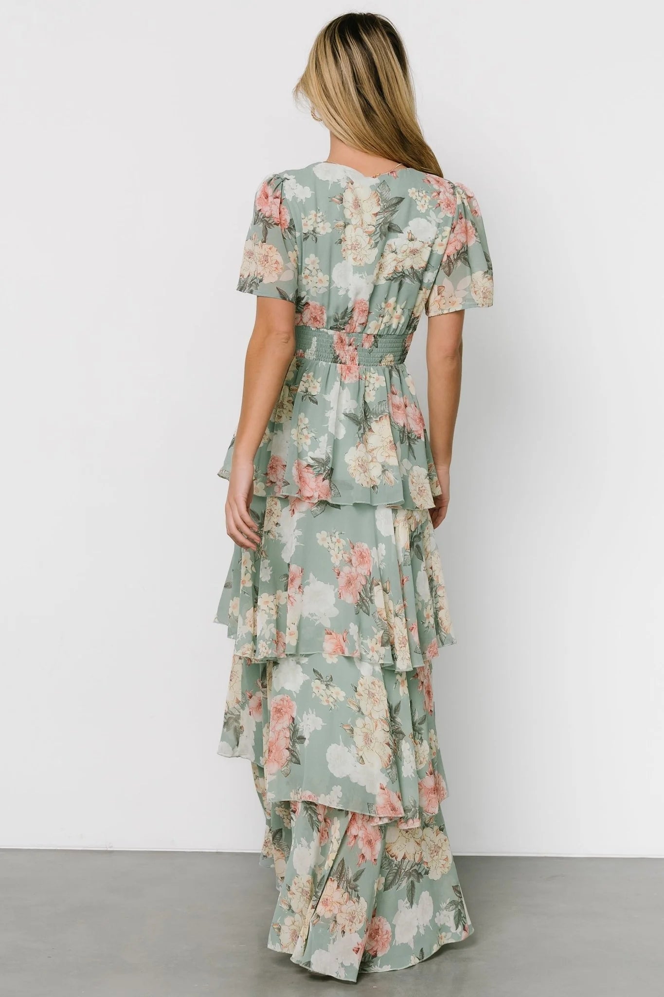 Montaigne Ruffle Maxi Dress | Sage Floral