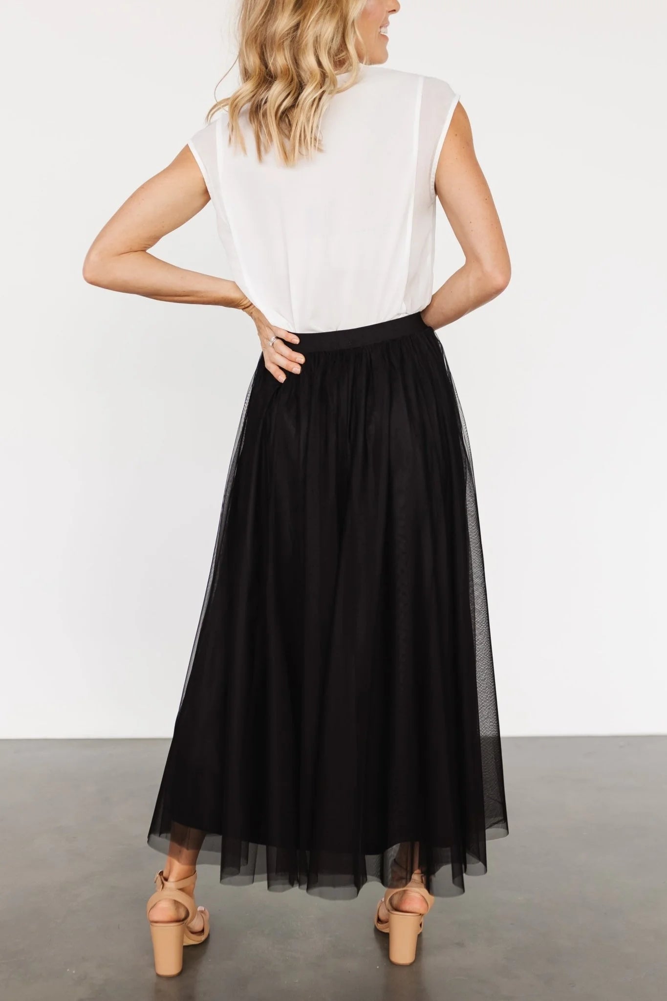 Mila Tulle Skirt | Black