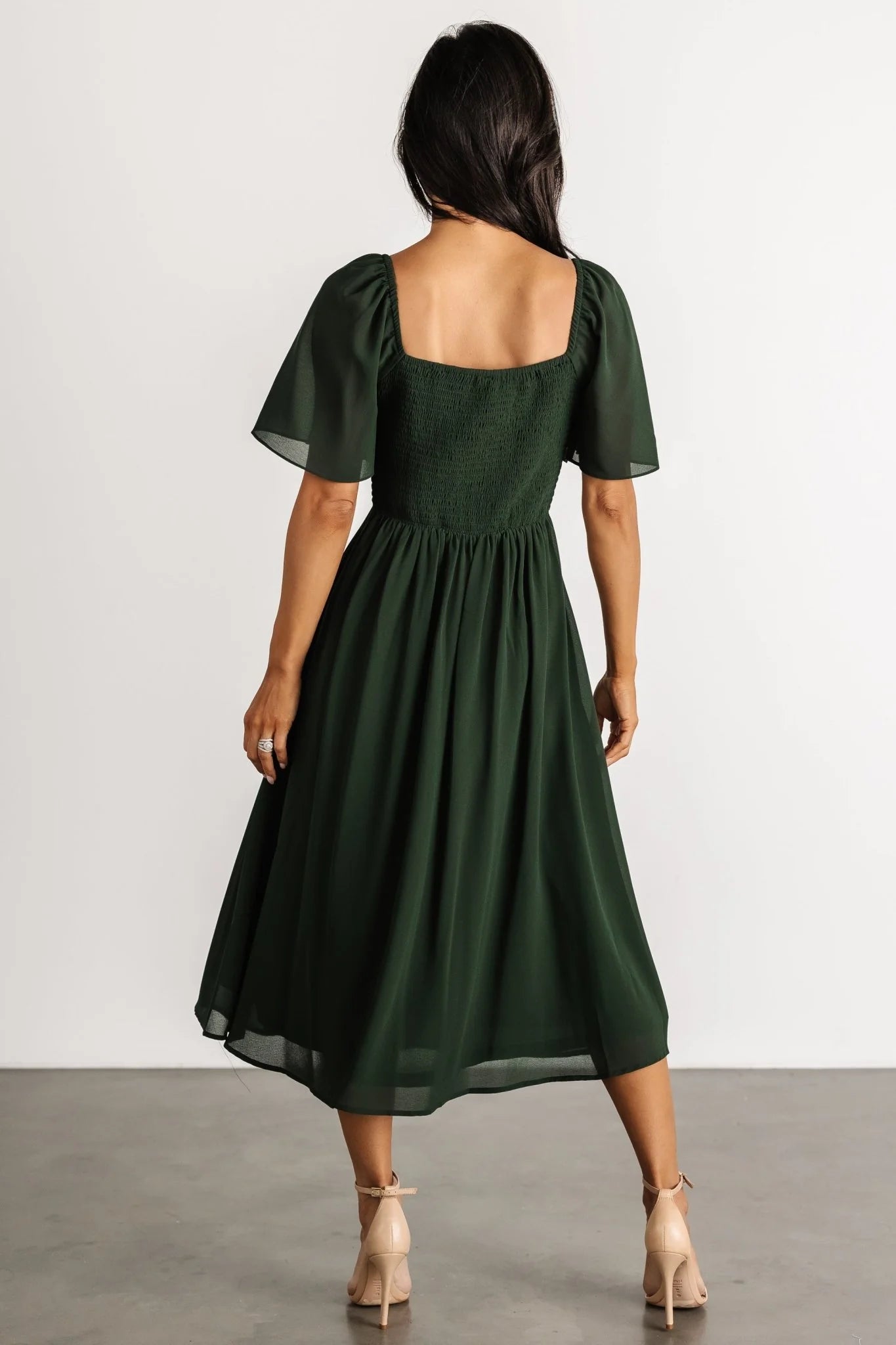 Colette Sweetheart Midi Dress | Evergreen
