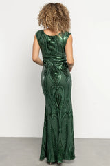 Alessia Sequin Gown | Green