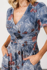 Ardley Maxi Dress | Slate Print