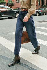 Bentley Straight Cropped Jeans - Dark Indigo