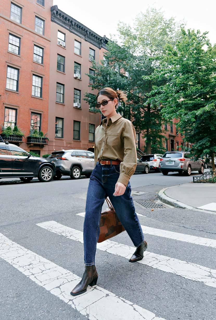 Bentley Straight Cropped Jeans - Dark Indigo