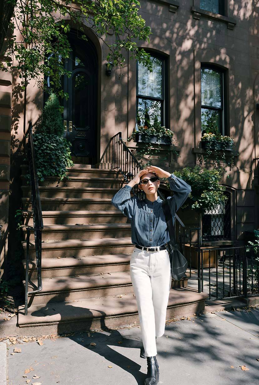 Bethany Denim Blouse - Indigo