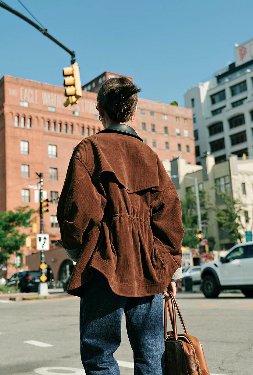 Bryce Corduroy Barn Jacket - Sepia