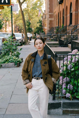 Bryce Cotton Barn Jacket - Olive Brown