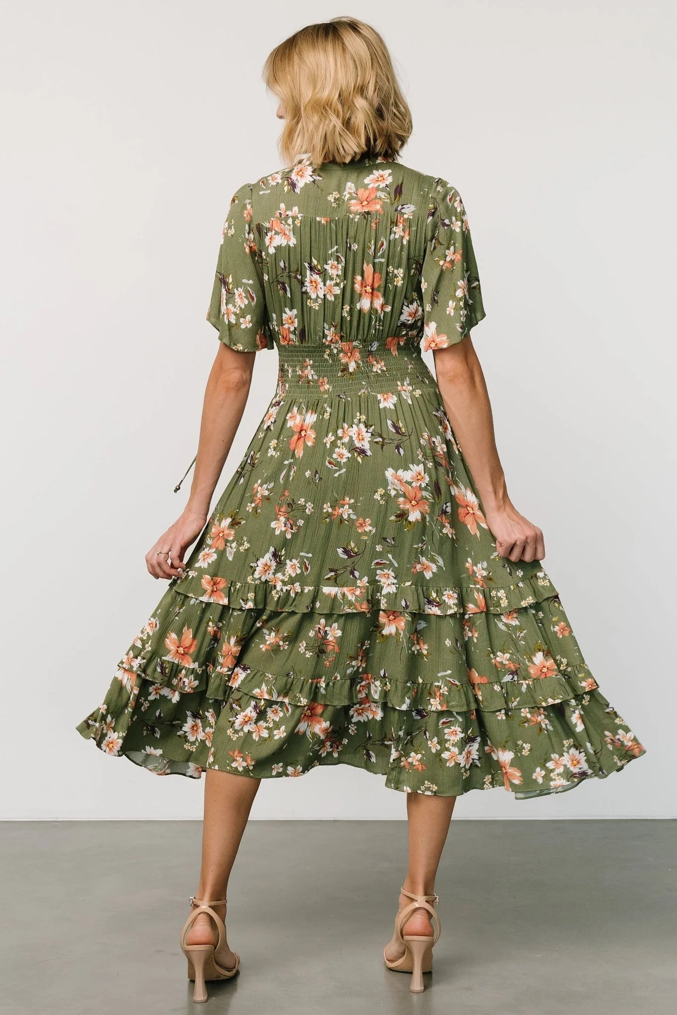Spell Boho Midi Dress | Olive Floral