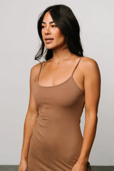 Kade Bodycon Tank Dress | Dusty Brown