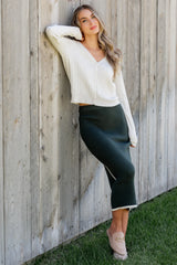 Heidi Pointelle Cardigan | Ivory