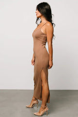 Kade Bodycon Tank Dress | Dusty Brown